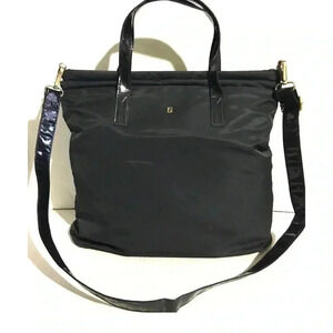 Fendi vintage black nylon satchel handbag